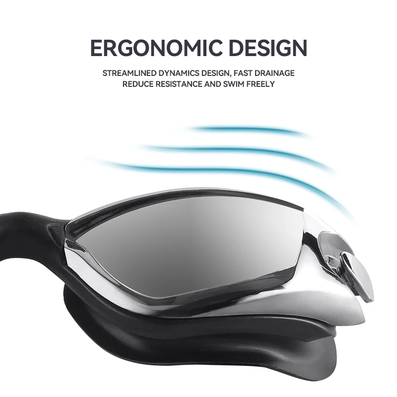 Chinese factory OEM logocolor fashion Swimming one piece silicone frame glasses swim goggles for adult factory direct sale price