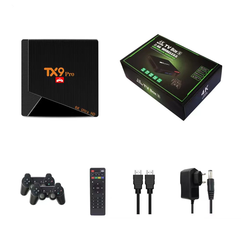 TX9 PRO видеоигровые приставки приставка Android 10 TV Box для PS1/DC/Naomi 64GB классические ретро Игры Супер консоль 4K HD дисплей на телевизоре