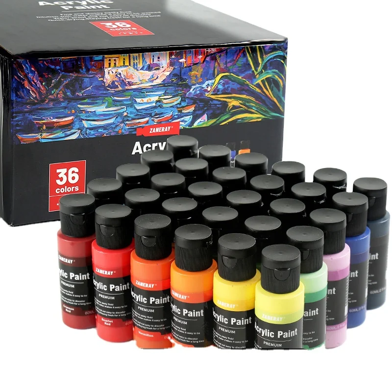 2024 Hot Sale Fine Art Supplies Boxed 60ml  32Colors Diy Non-toxic Acrylic Paint Set For Painting