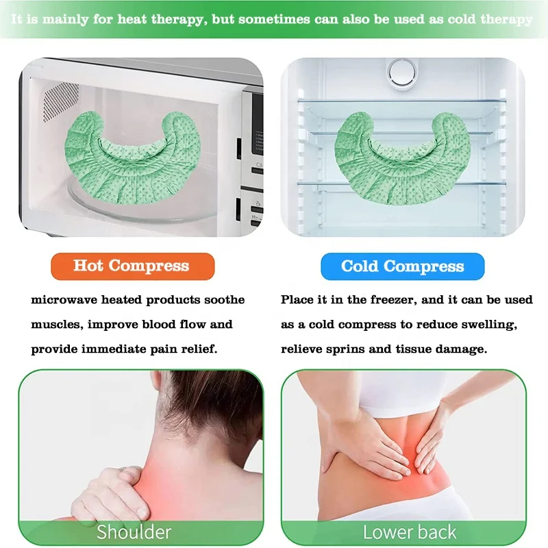 microwavable weighted heat therapy 100% natural aromatherapy heated heating pad for neck and shoulders