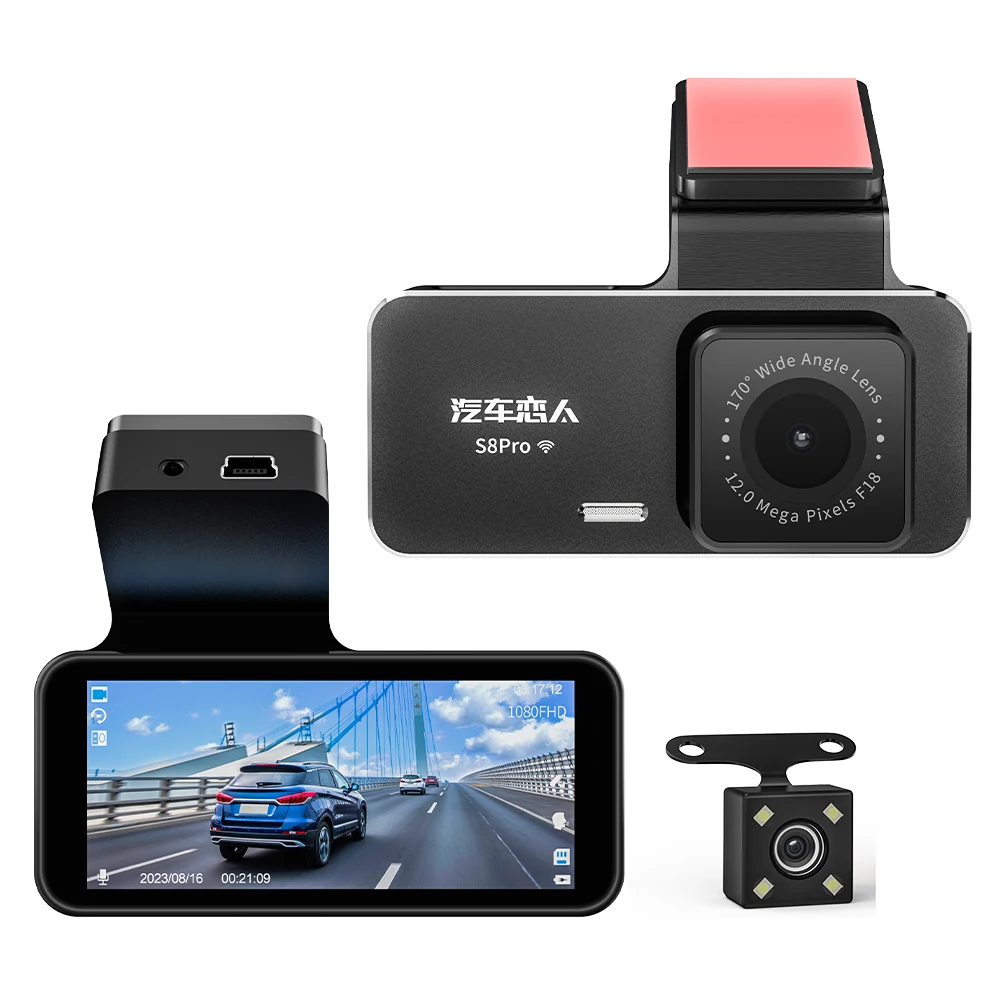 Best Selling 3.39 Inch 2K Dash Cam  Car DVR Camera Black Box With WIFI