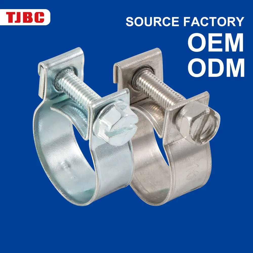 High quality 9mm bandwidth small adjustment range skinny mini hose clamp