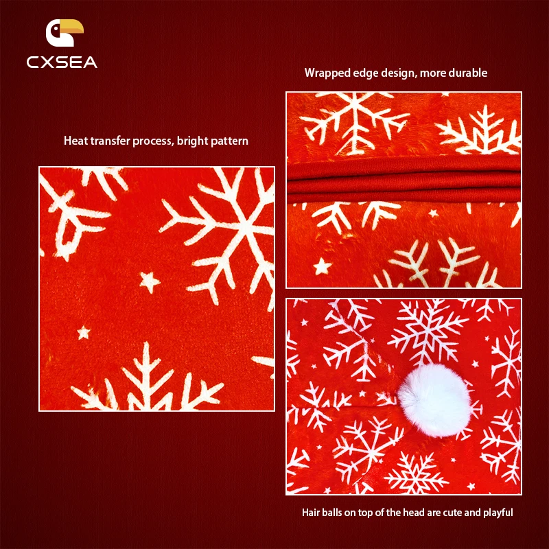 2024 Christmas Gifts Snowflake Print Blanket Custom Winter Warm Flannel blanket