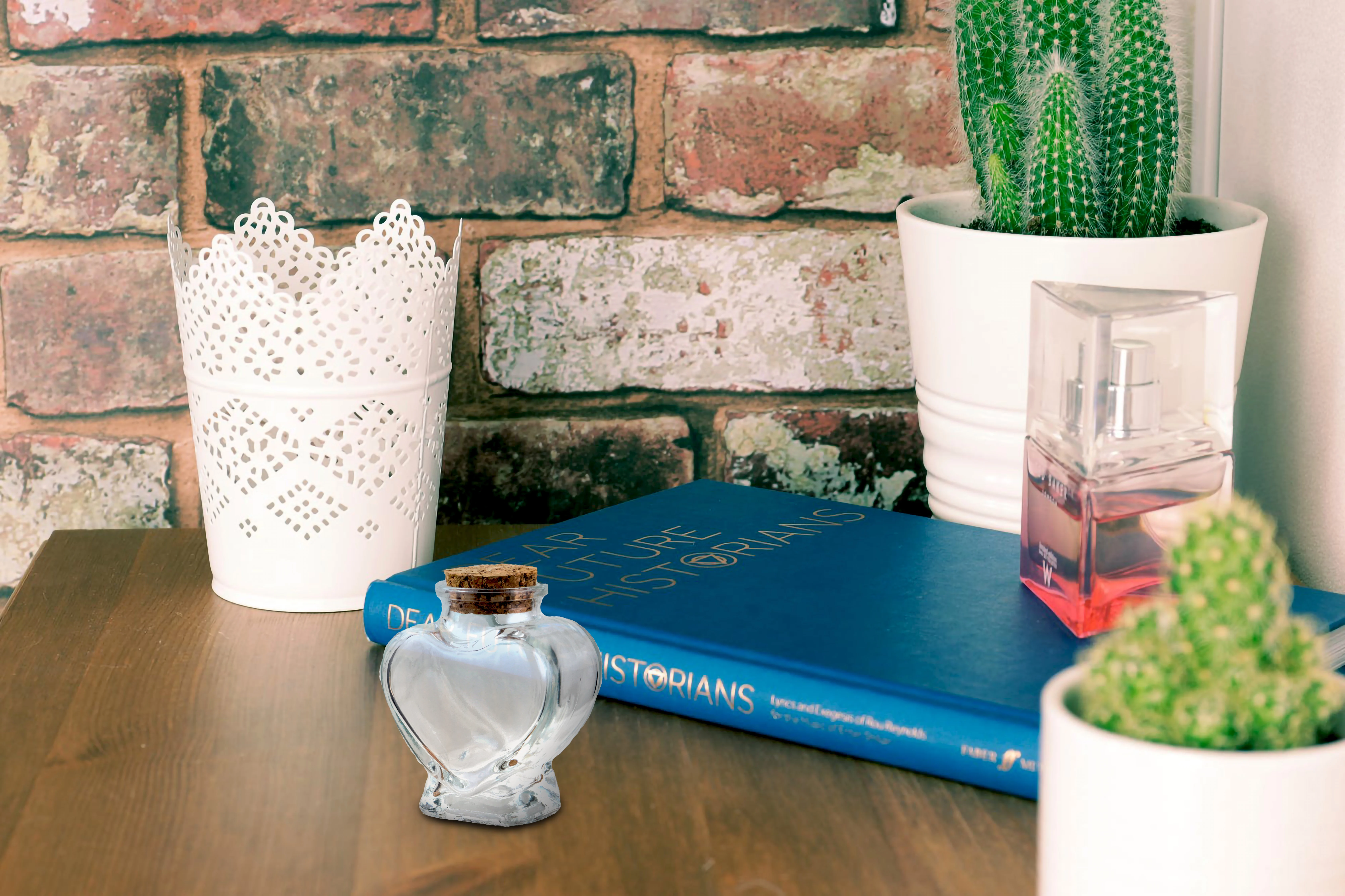 Valentine Customized Heart shape honey candy glass jar