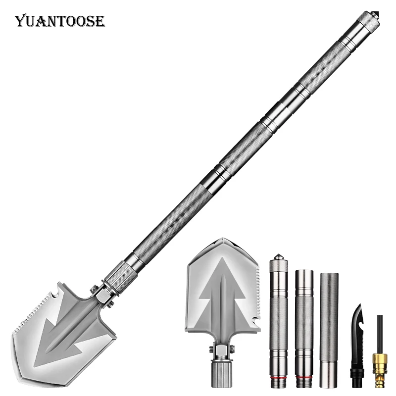 Outdoor Shovel For Hiking, Backpacking Fishing, Tactical Army Surplus Multitool