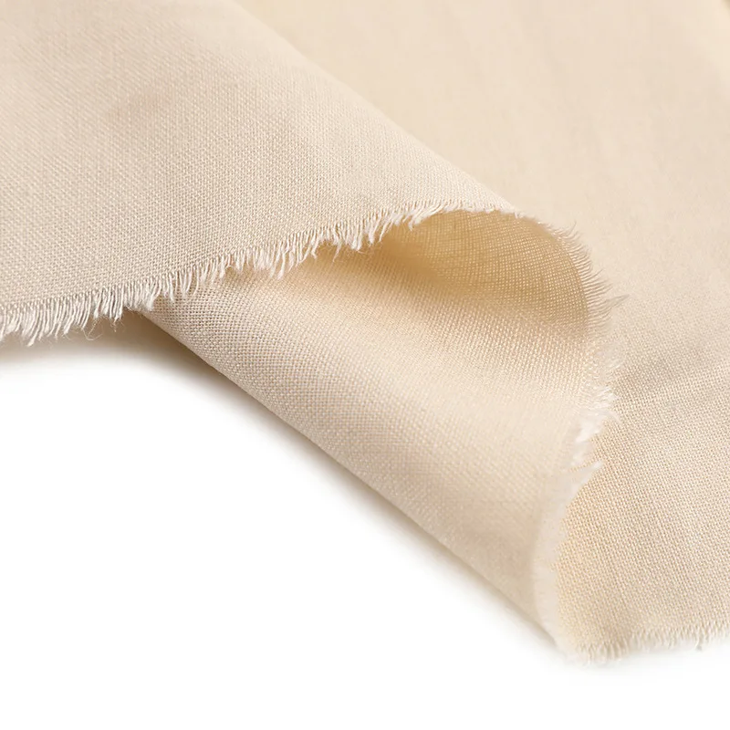 Thickened plain linen viscose fabric for spring and summer ethnic style plain cloth dress luggage inner fabric