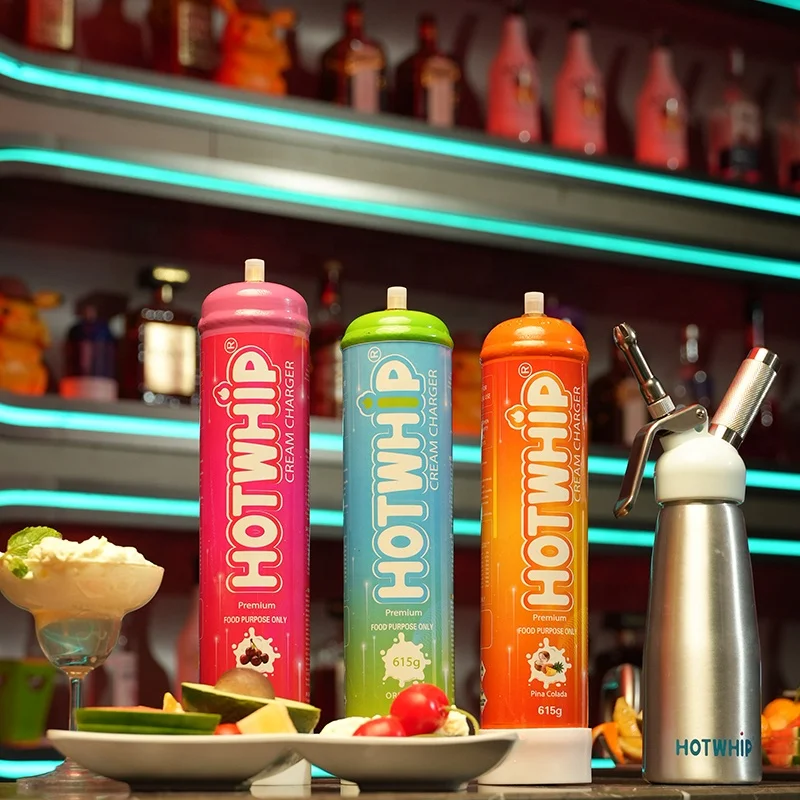 Factory Supply Pure 99.9% Whipped Cream Charger Cracker Cream Chargers 615G Gas Cylinder