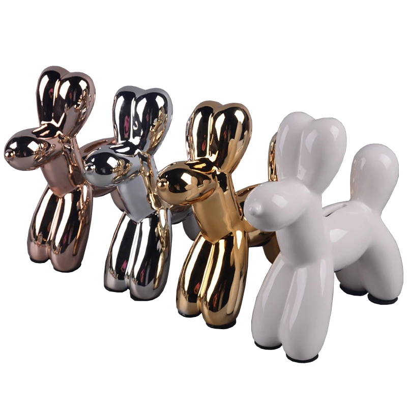 Balloon Money Bank Electroplated Ceramic