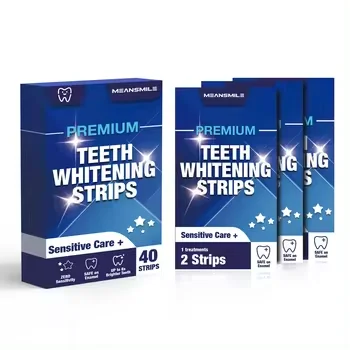 Meansmile Sensitivity-Free Mint Flavor White Strips for Teeth Whitening