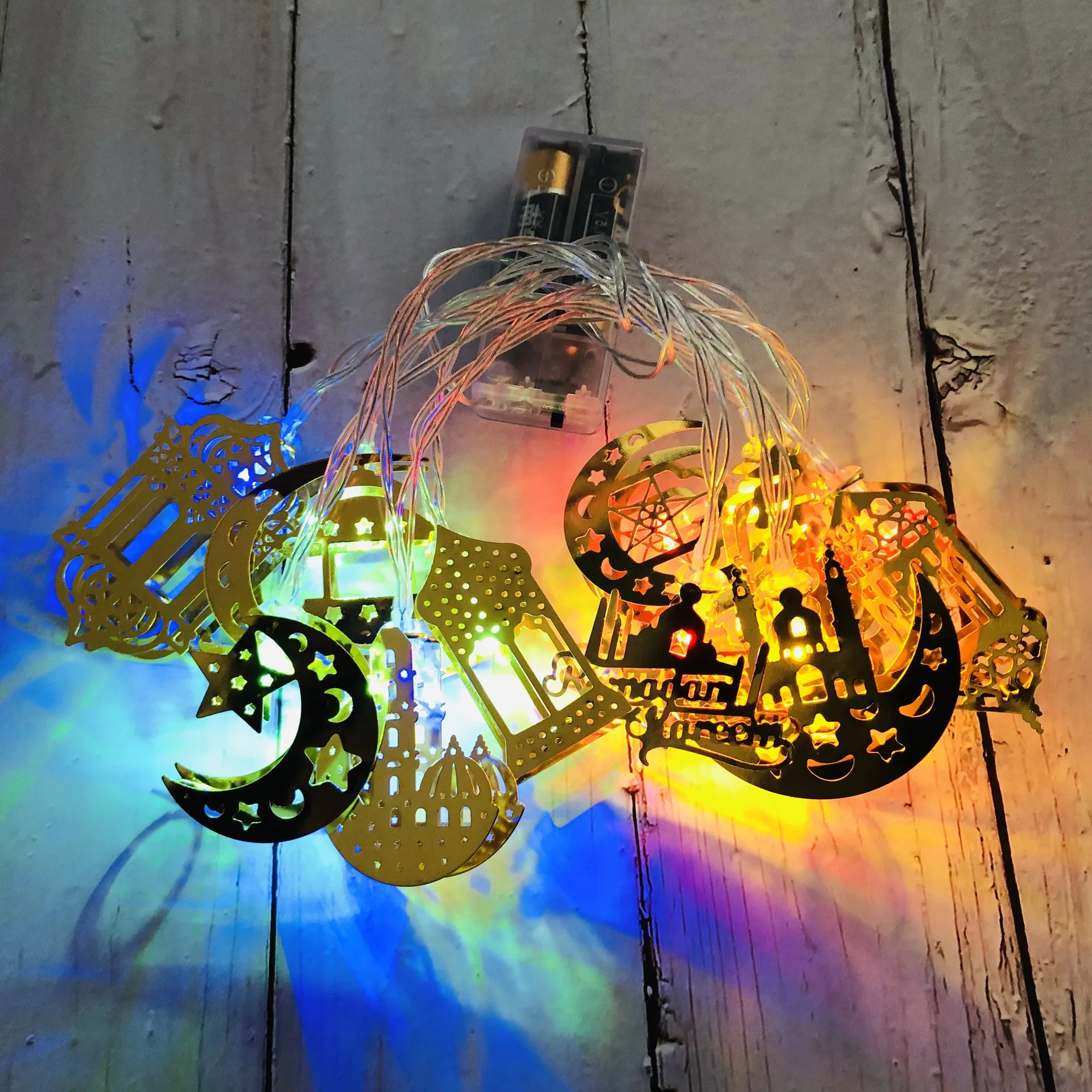 
1.65m/3m Ramadan Decor Lights String Home Festival Party Favor Muslim Islamic Holiday Eid Mubarak Decorations Gifts Led Light 