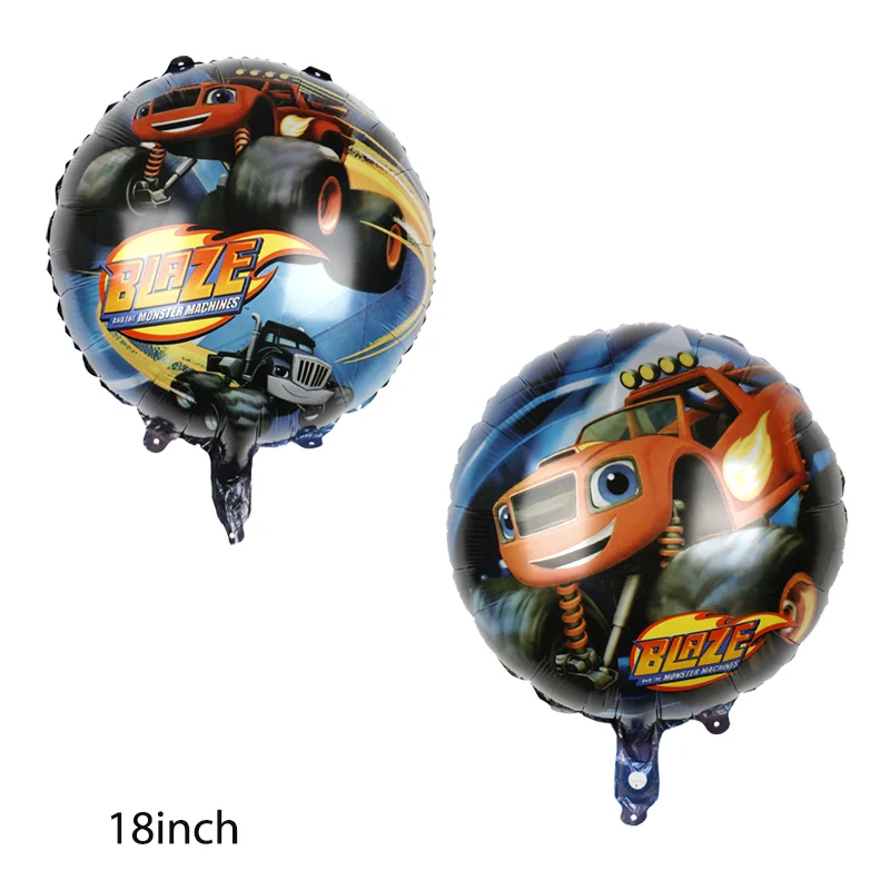 5 pcs/bag New Design BLAZE Car Sets SUV Shaped Foil Balloon play game Happy Birthday Party Decoration balloons supplies
