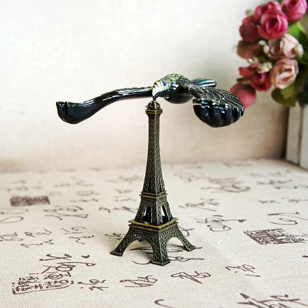 12cm Nordic Creative Metal Iron Tower Model Balance Bird Statue Home Office Home Decoration Accessories Gift