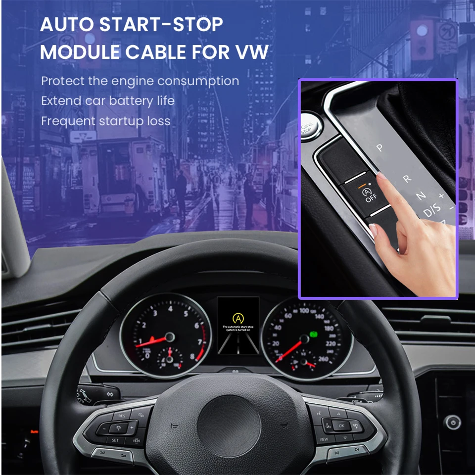 Car Auto Start And Stop Engine Off Device Sensor 3 modes Control Harness For Volkswagen MQB Jetta
