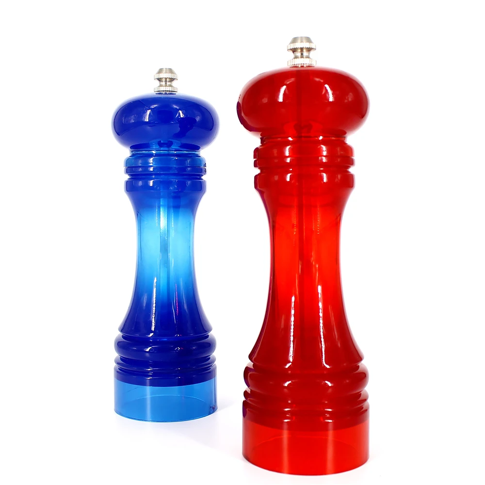 acrylic manual salt and pepper grinder 4-7 inches