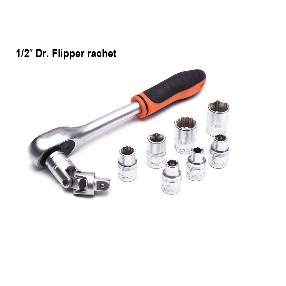 Профессиональные 32 шт. 1/2 дюйма DR. Набор гнезд для ручных инструментов для авторемонта из хром-ванадиевой стали
