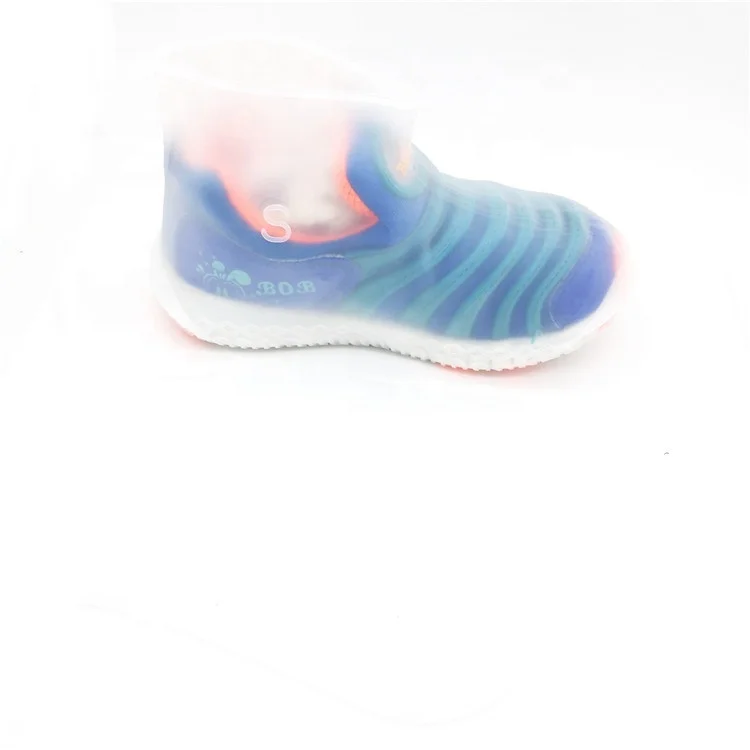 Foldable Hot Sell silicone shoe cover Short Silicone Ankle Bootie Customized pvc rain boots red