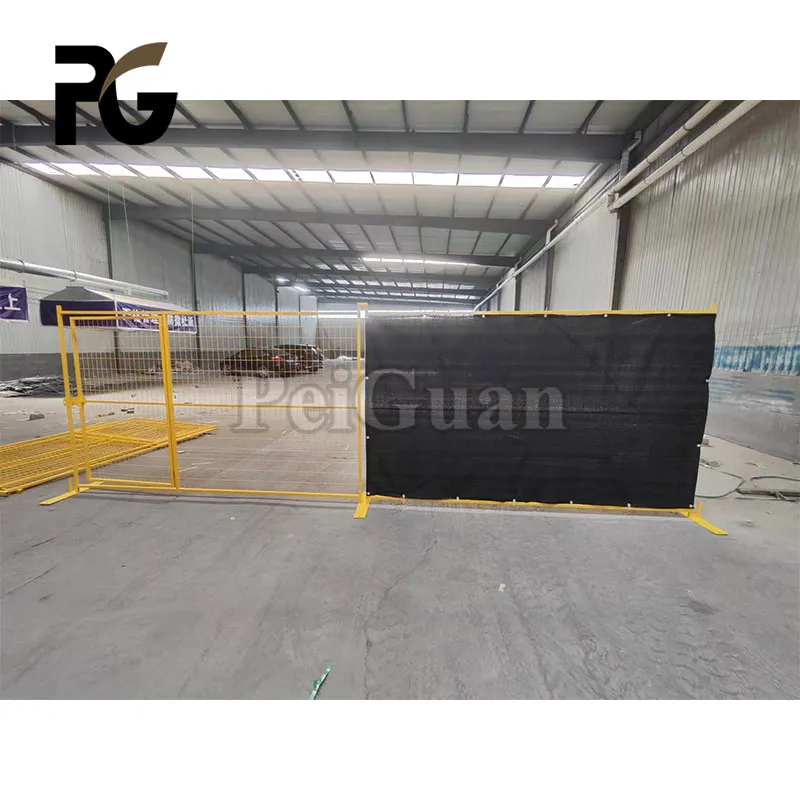 Style Base Construction Site Temporary Fence Panel Portable 6 Feet * 10 Feet Metal Iron Square Frame Canada Temporary Fence
