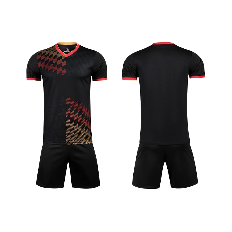 Sublimation Print Number Blank Soccer Shirts Breathable Soccer jersey set Sportswear Training suit  Football Uniform For Men