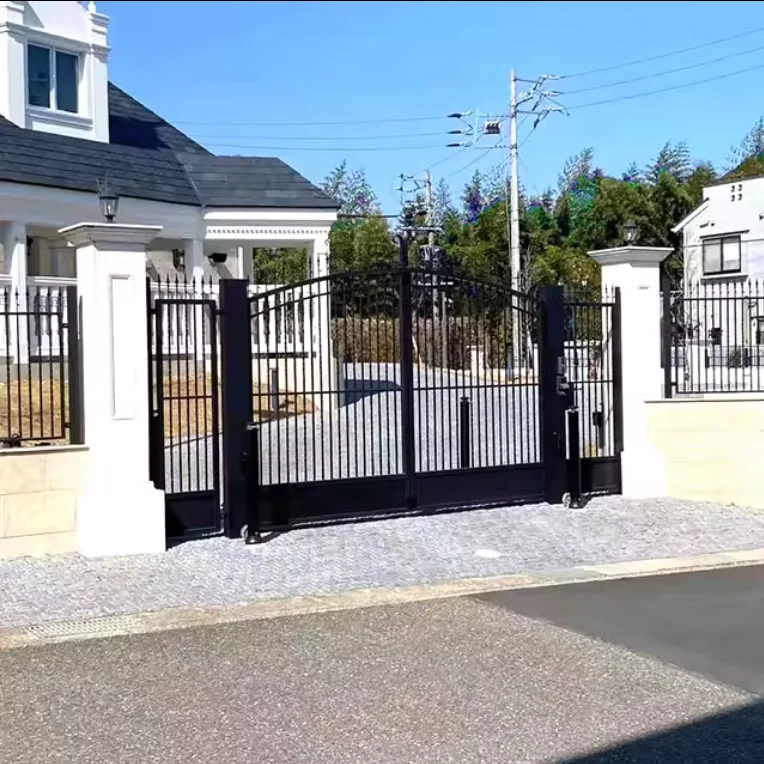 Double Door Iron Gate Garden Courtyard Waterproof Forged Villa Entrance metal Welded Patio gate