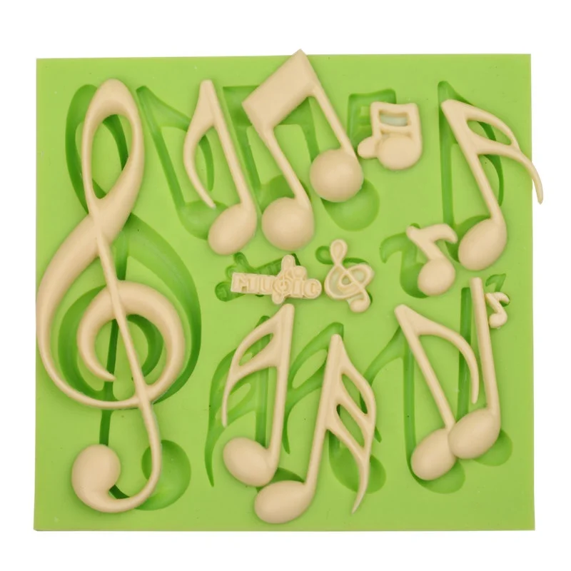 Musical notes food grade silicone mold for cake decor