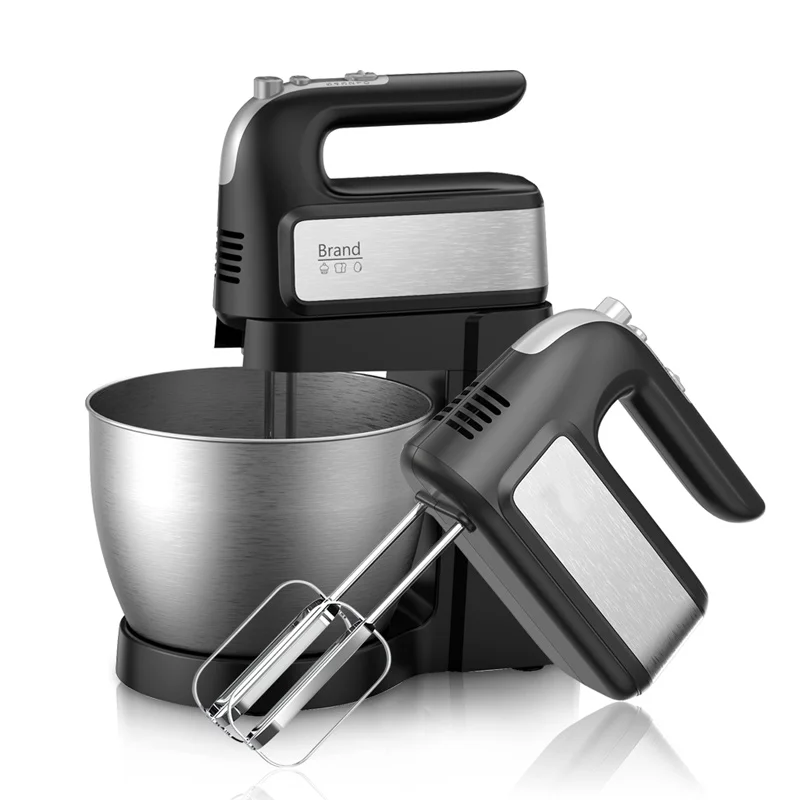 CX-6608 6 Speed Turbo 350W 300W 250W 200W 150W 120W 100W SS Stainless Steel Food Egg Beater Electric Hand Mixer with Stand Bowl