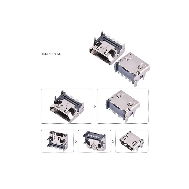 HDMI 19 Pin female connector for USB and PCB