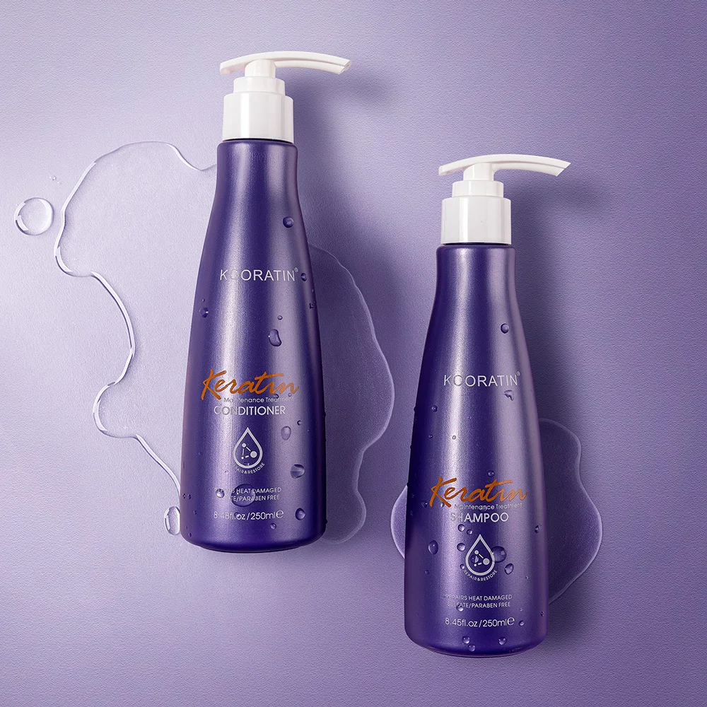 OEM ODM 100% Organic Natural Hair Keratin Shampoo And Conditioner For Damaged Hair