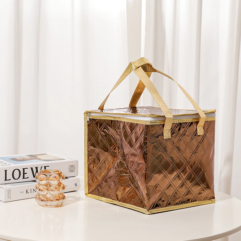 Aluminum Foil Cooler Bags Lunch Bag Picnic Tote Cooler Bag Custom Best Travel Insulated Straps Adult Waterproof Logo