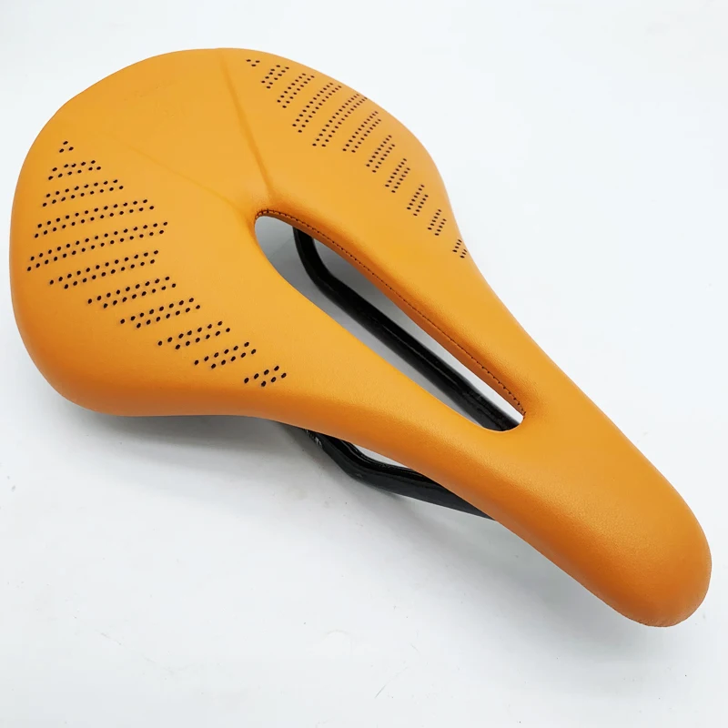 TAOZIK TS010 винтажная желто-оранжевая искусственная Губка из микрофибры кожа полностью углеродистая 150 мм седло для горного велосипеда