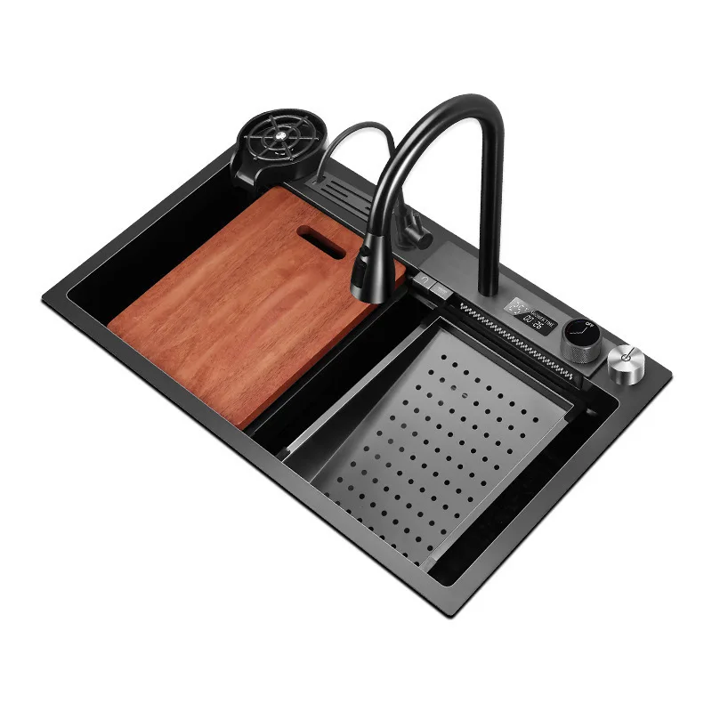 Diversion Line Design Fast Drainage Anti Stagnant Water Supporting Launching Kitchen Sink