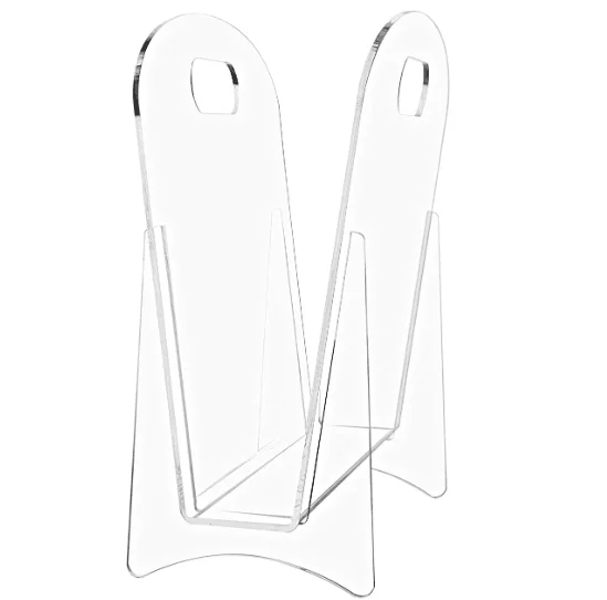 Clear Acrylic Magazine Holder Display Stand/File Folder Storage Organiser Rack Freestanding Moder