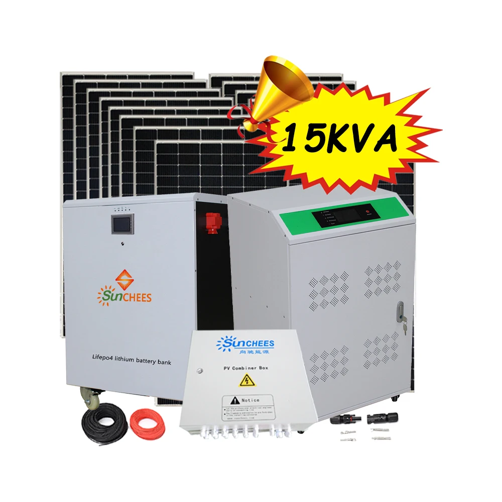 Complete Whole House 15KW Solar Panel Energy System Use Solar Energy Off Grid System With Ems and Bms for Home