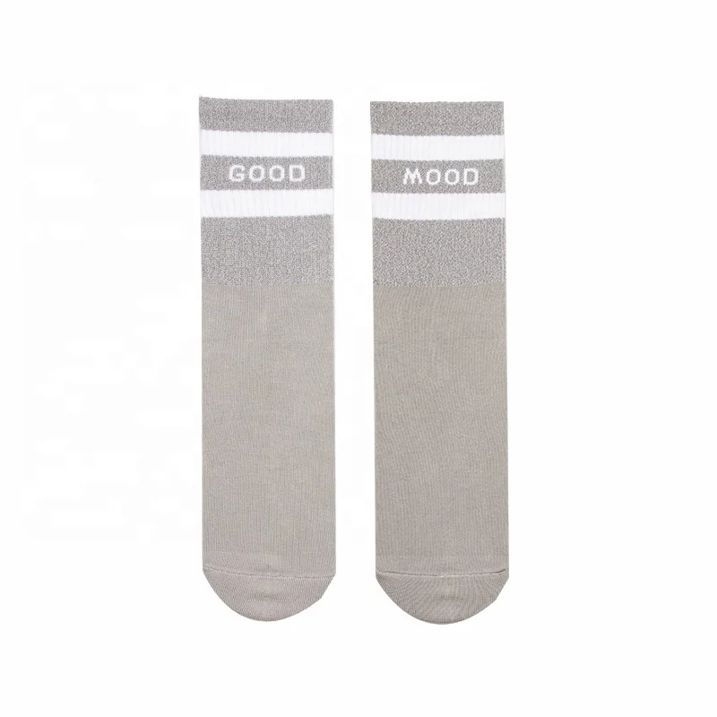 KANGYI Night Light Custom Reflective Street Sport Socks Glow in the Dark Socks