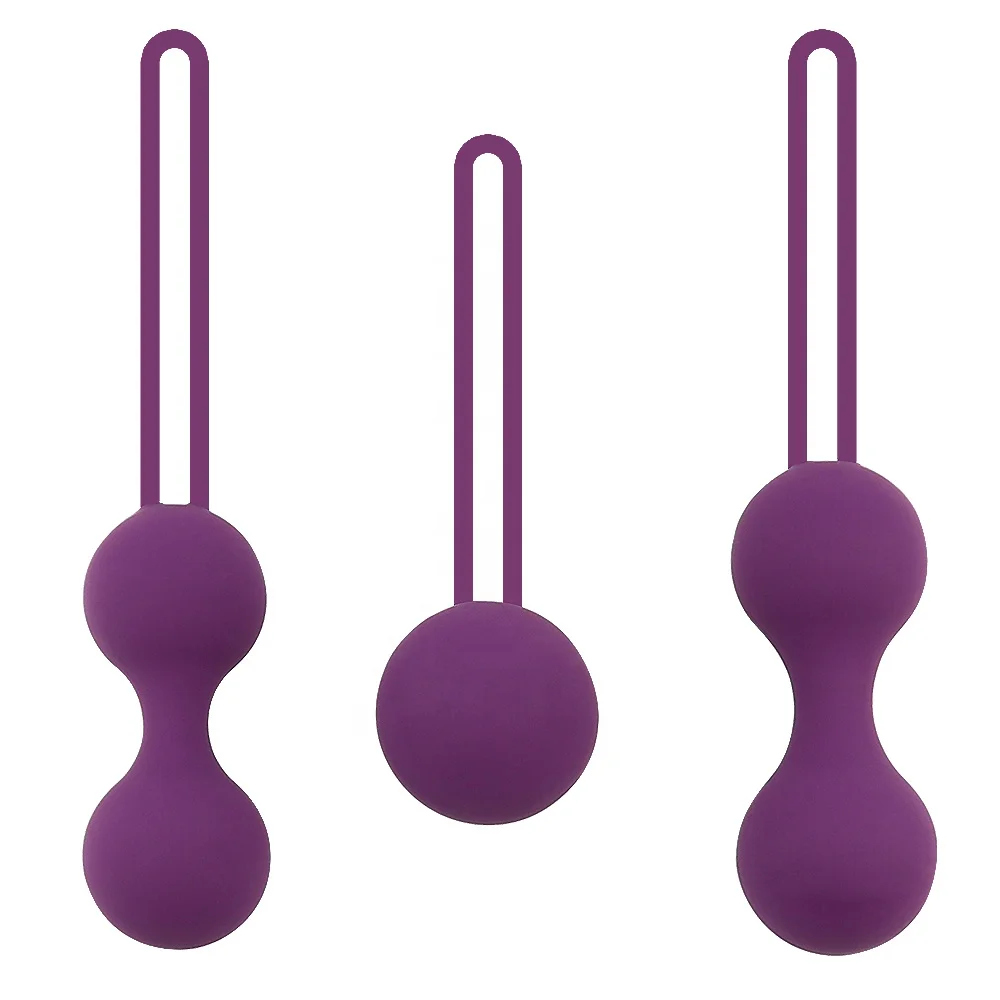 Pelvic Floor Exerciser Kegel Balls Vaginal Tightening Silicone Sex Purple Waterproof Toy Steel Medical Rohs Color vagina ball