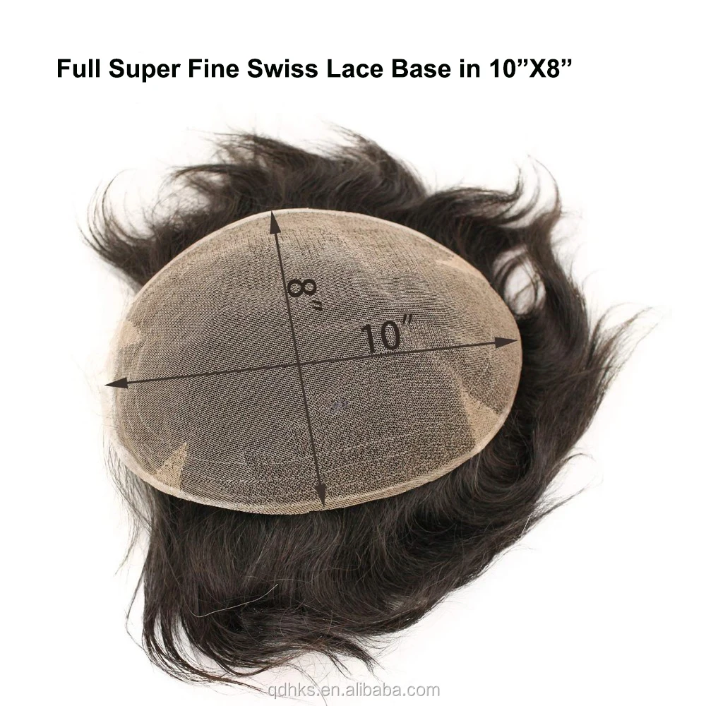Hairpieces for Men 10 8 inch  men hairpieces toupees Thin Skin Hair Replacement System Monofilament Net Base No.2 (#4)