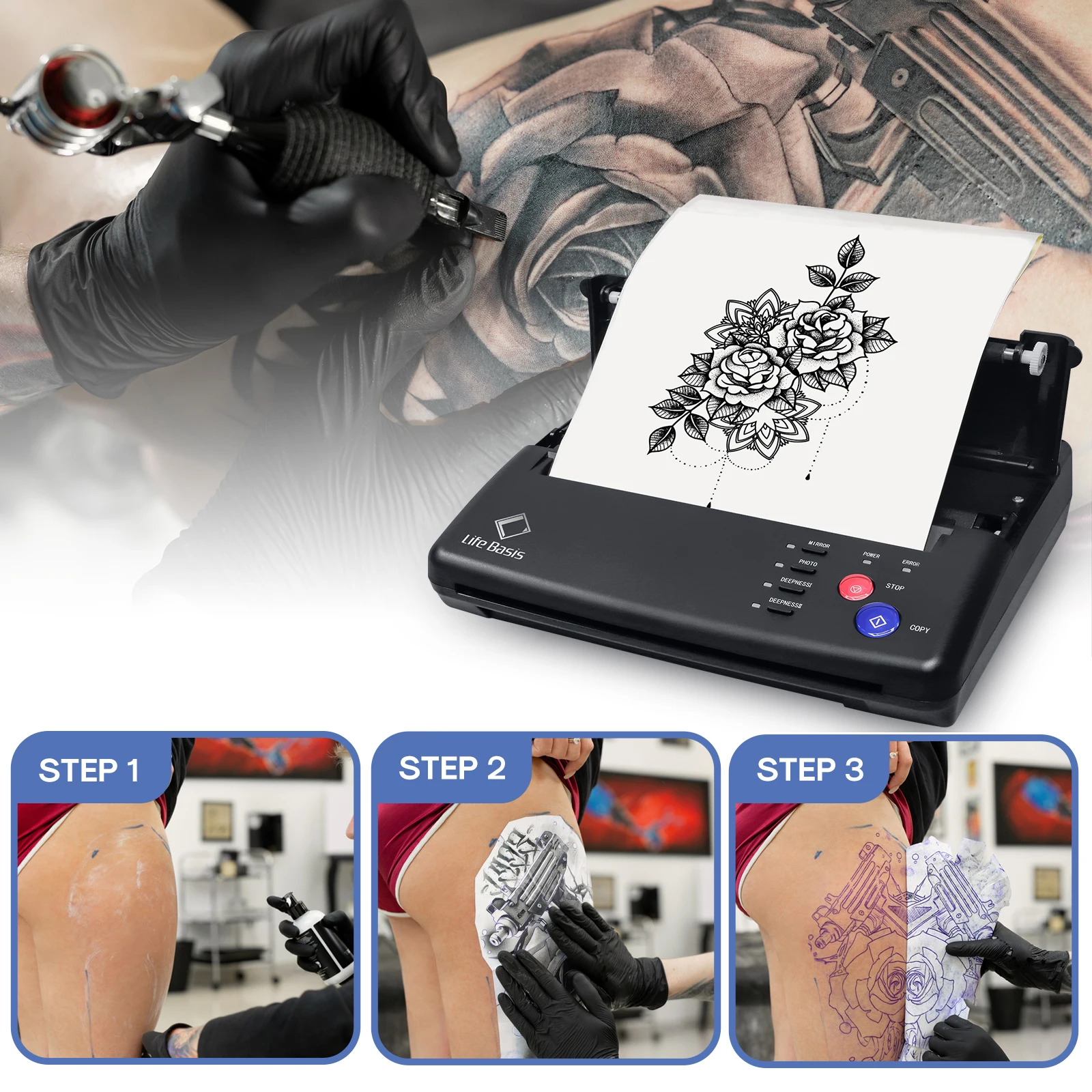 PELCAS 2022 Home UseTop Seller Digital Tattoo Printer Copier Thermal Transfer Machine