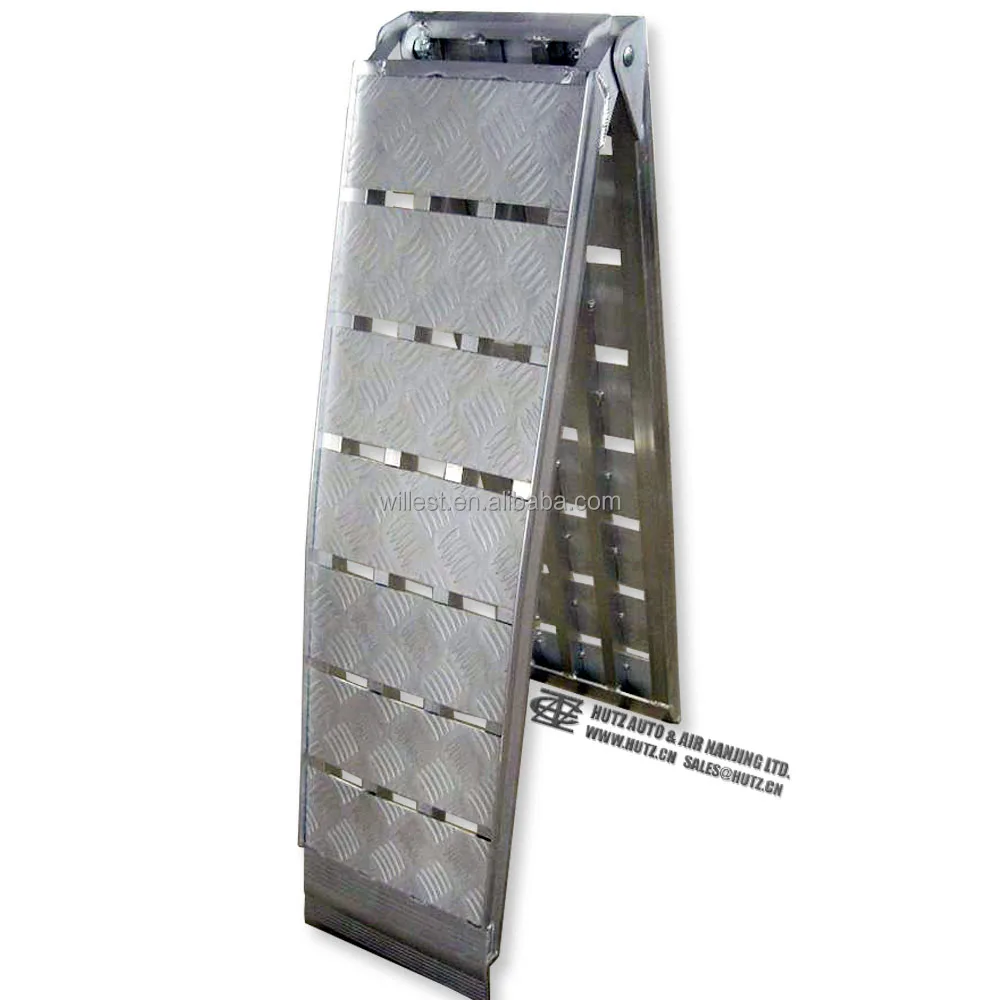 Arched Foldable aluminum alloy ramp HUTZ 1500 lbs utility ramp for ATV motorcycle AR680AF07E20 portable loading ramp