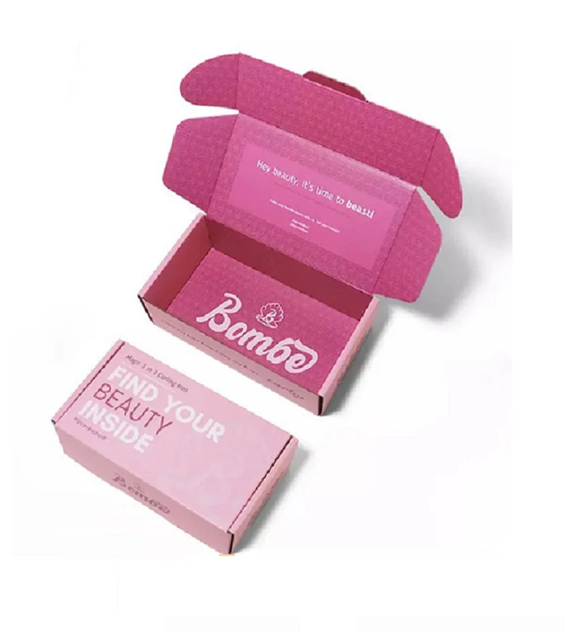 Изготовленный на заказ логотип напечатанный большой картонный почтовый продукт гофрированная Складная доставка крафт-почтовый упаковочный ящик