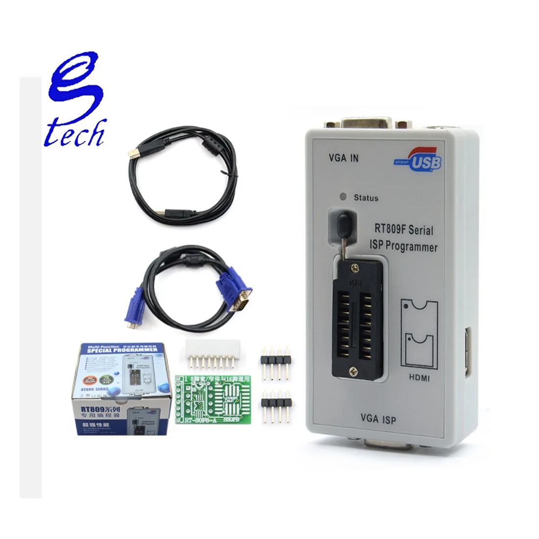 Программатор RT809F LCD ISP оригинальный переходник 8 настроек SOP8 IC клипса ЖК-ридер универсальный программатор