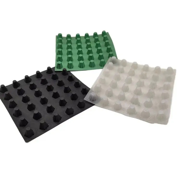 Plastic Sheet HDPE Drainage Board Dimple Membrane Eco-friendly Material Waterproof