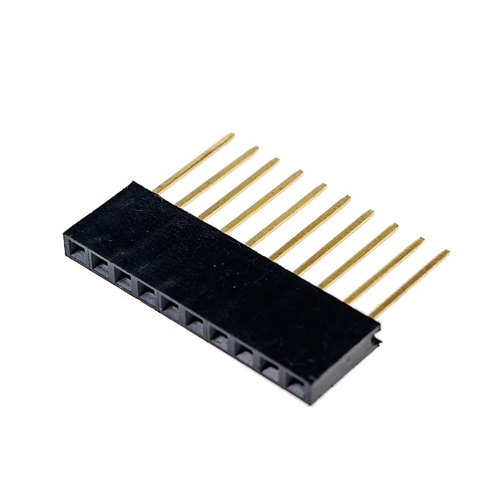 2.54mm Single Row Female Long Pins PC104 11mm Breakaway PCB Board Pin Header Socket Connector
