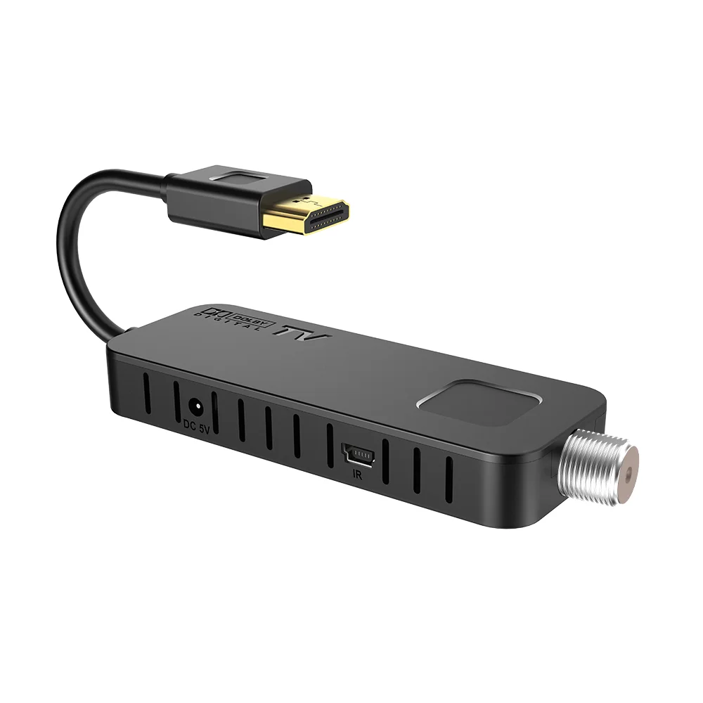 Factory price digital Decoder USB WiFi Full HD 1080P H265 DVB T2 TV Stick Terrestrial TV Receiver Tuner Set Top Box