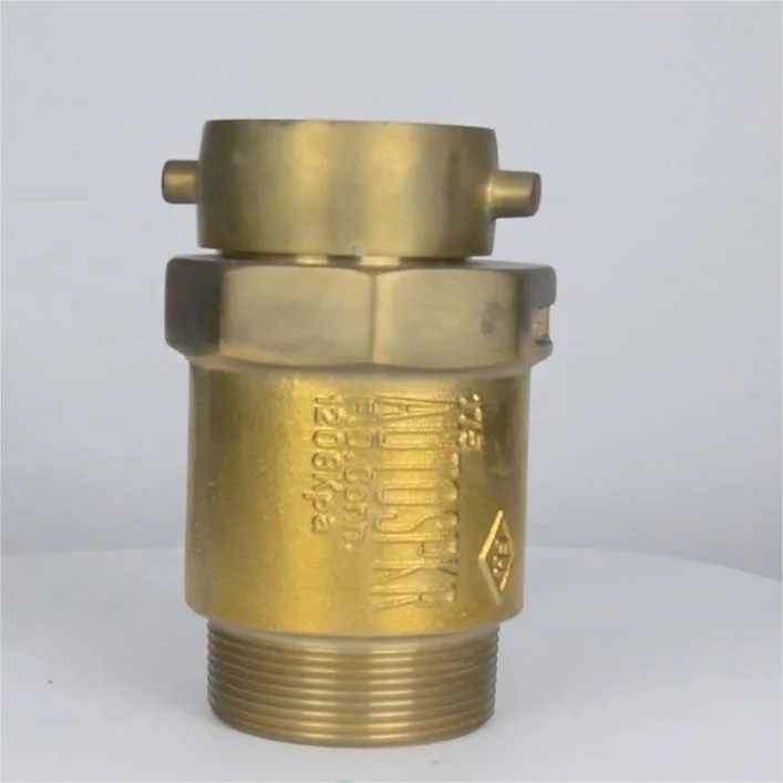 Factory price 5 years warranty  Brass 3' Female x 2 1/2' many sizes OEM  Hose Thread cast  firefighting equipment check snoot