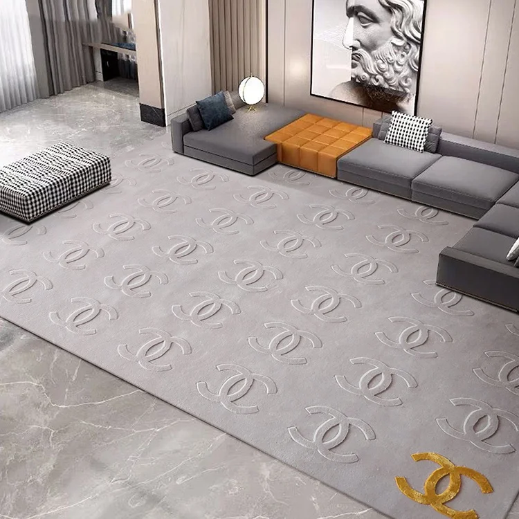 8 10 ft luxury rug for living room decoration gold grey  carpet from china DX factory