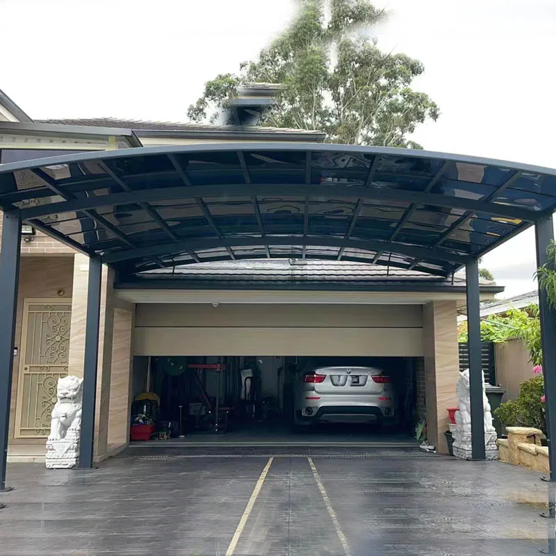 Outdoor Aluminum Frame Carport polycarbonate roof garage cantilever Canopy 6x6 single carport patio cover