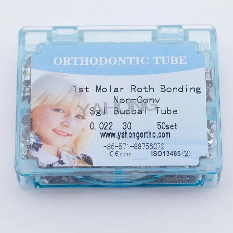 Dental Consumables Orthodontic MIM Buccal Tube 2nd Molar Bondable Non-Con Roth 022