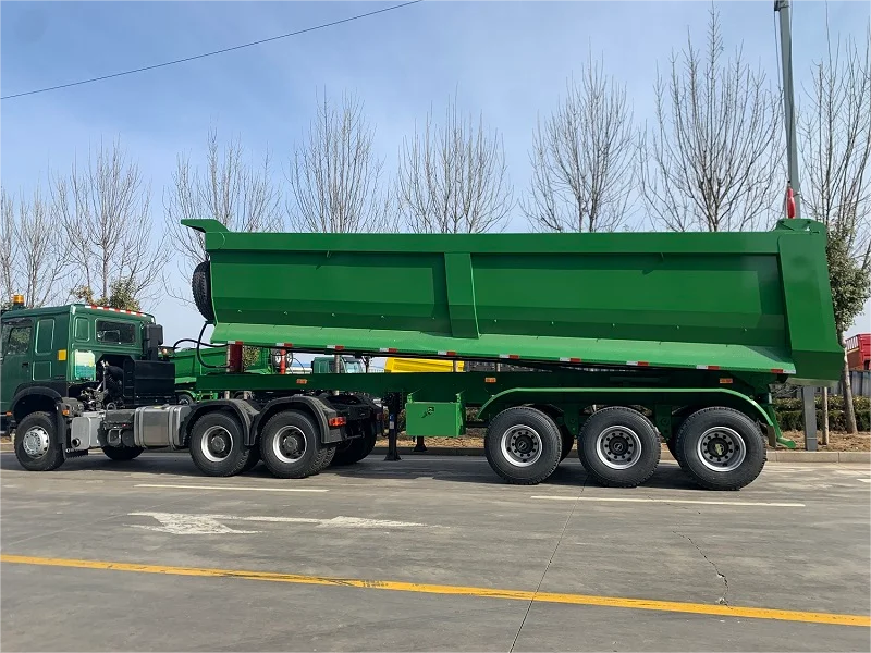 Vehicle Master 3 Axle 4 Axle 60 Ton 100 Ton howo dump truck semi-trailer Dump Tipping Semi Trailer