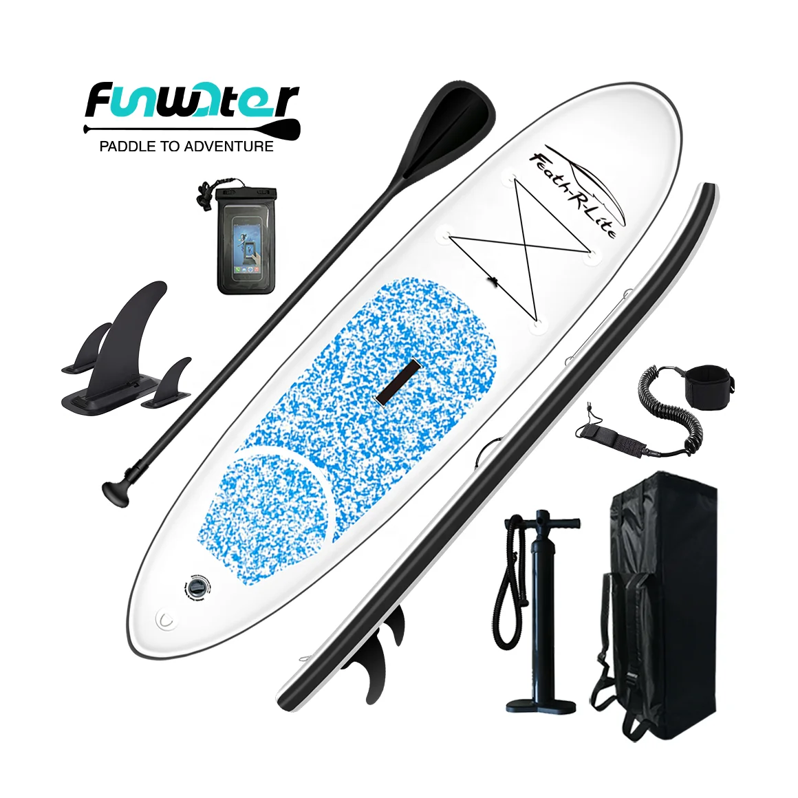 FUNWATER SUP Drop shipping sup boards inflatable premium inflatable inflatable plastic surfboard surf accessories for unisex