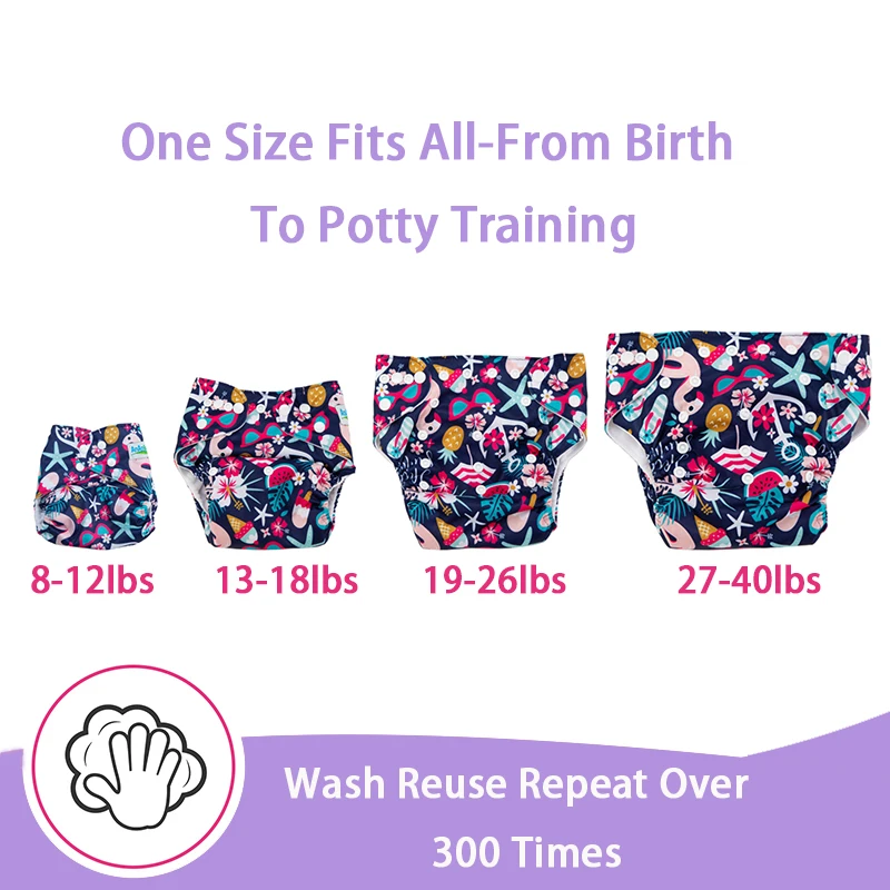 Wholesale Baby Cloth Diaper Washable Reusable One Size Pocket Cloth Diaper