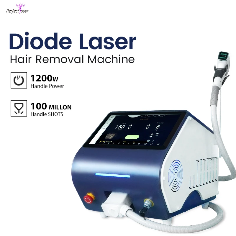 Perfectlaser OEM 810nm Ice Permanent Hair Removal 3000w 808nm 755nm 1064nm 3 Wavelengths Diode Laser Hair Removal Machine
